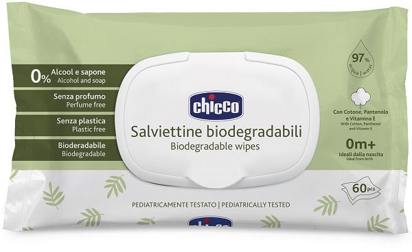 CHICCO SALVIETTE BIO 60 PEZZI PLAQUE - Farmacia-flash.it