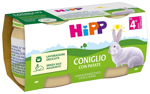 HIPP OMOGENEIZZATO CONIGLIO CON PATATE 2 PEZZI DA 80 G - Farmacia-flash.it