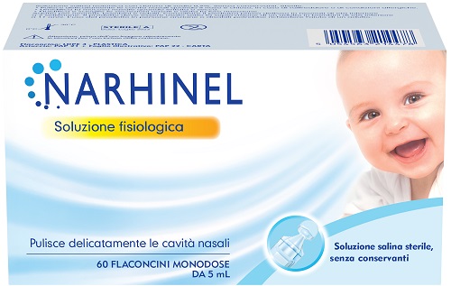 SOLUZIONE FISIOLOGICA PER ASPIRATORE NASALE NARHINEL 60 FLACONCINI DA 5 ML - Farmacia-flash.it