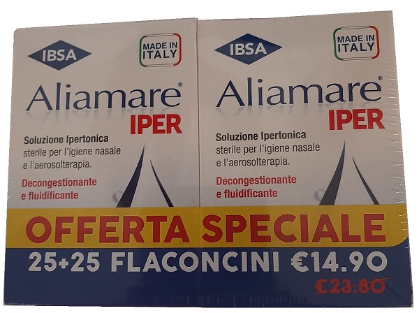 ALIAMARE IPER 25 + 25 FLACONCINI 5 ML BIPACCO - Farmacia-flash.it