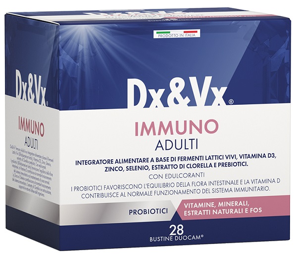 DX&VX IMMUNO ADULTI 28 BUSTINE DA 5 G CON EDULCORANTI - Farmacia-flash.it