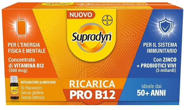 SUPRADYN RICARICA PRO B12 10 FLACONCINI - Farmacia-flash.it
