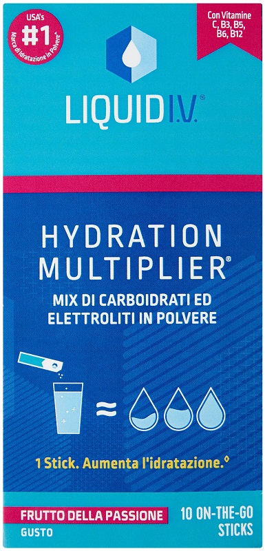 LIQUID IV HYDRATION MULTIPLIER FRUTTO DELLA PASSIONE 10 STICK - Farmacia-flash.it