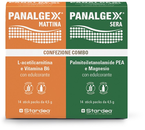 PANALGEXX MATTINA 14 STICKPACK + PANALGEXX SERA 14 STICKPACK CONFEZIONE COMBO - Farmacia-flash.it
