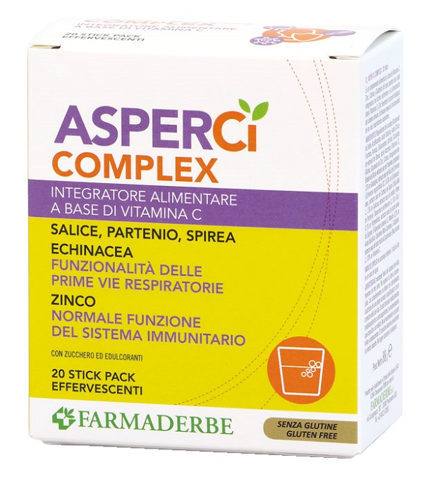 ASPER CI COMPLEX 20 STICK PACK EFFERVESCENTI 4,4 G - Farmacia-flash.it