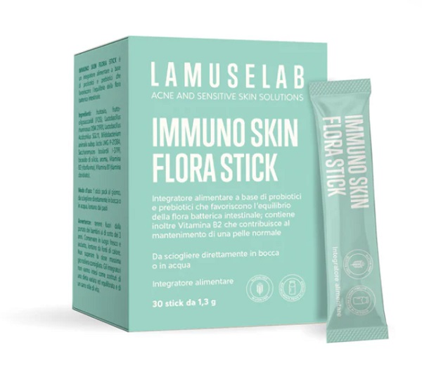 LAMUSELAB IMMUNO SKIN FLORA STICK 30 BUSTINE - Farmacia-flash.it