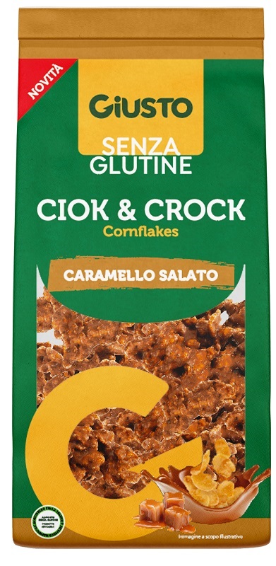 GIUSTO SENZA GLUTINE CIOK&CROCK CORNFLAKES CARAMELLO SALATO 125 G - Farmacia-flash.it
