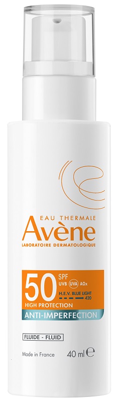 EAU THERMALE AVENE SOLARE FLUIDO ANTI-IMPERFEZIONI SPF50 40 ML - Farmacia-flash.it