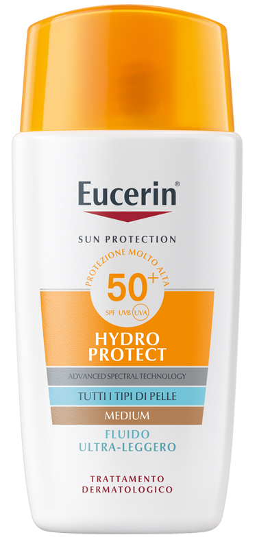 EUCERIN SUN FLUIDO ULTRA LEGGERO TINTED SPF50+ 50 ML - Farmacia-flash.it