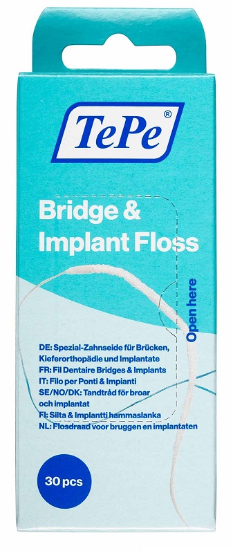TEPE FILO PONTI & IMPIANTI TEPE BRIDGE & IMPLANT FLOSS 30 PEZZI - Farmacia-flash.it