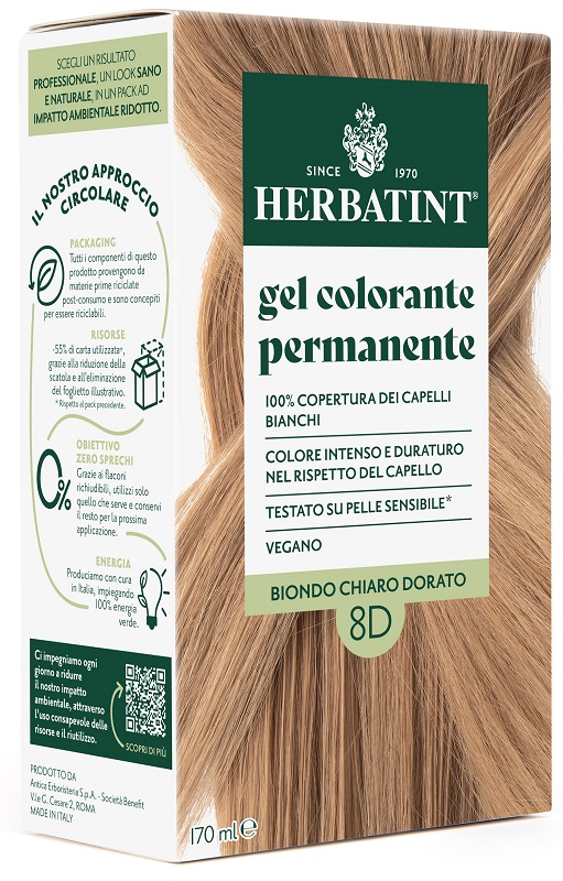 HERBATINT 8D BIONDO CHIARO DORATO 170 ML - Farmacia-flash.it