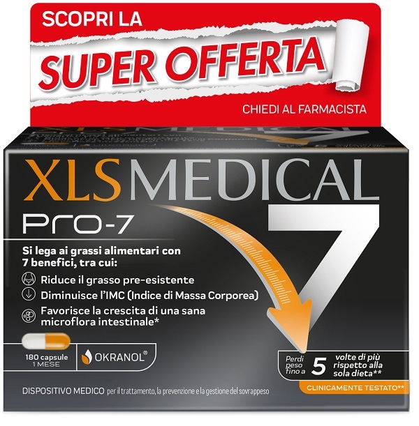 XLS MEDICAL PRO-7 180 CAPSULE TAGLIO PREZZO - Farmacia-flash.it