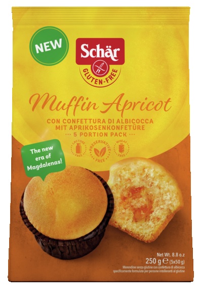 SCHAR MUFFIN APRICOT 5 PEZZI DA 50 G - Farmacia-flash.it