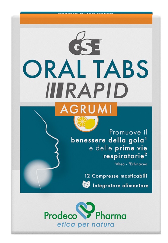 GSE ORAL TABS RAPID AGRUMI 12 COMPRESSE MASTICABILI - Farmacia-flash.it