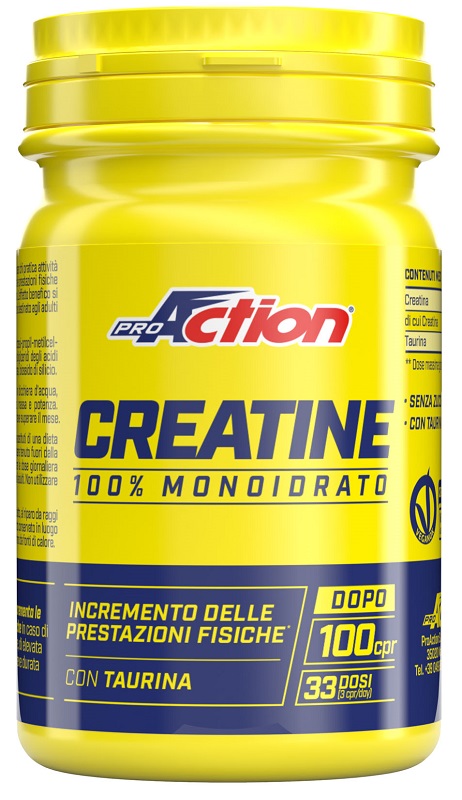 PROACTION CREATINE 100 COMPRESSE SENZA GLUTINE SENZA LATTOSIO - Farmacia-flash.it