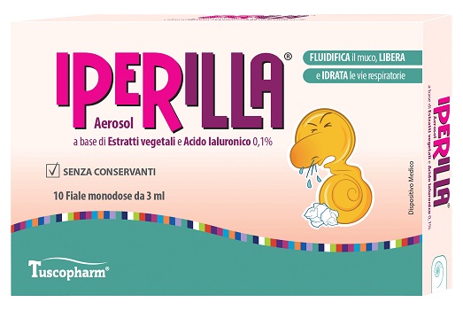AEROSOL IPERILLA 10 FIALE MONODOSE DA 3 ML A BASE DI ESTRATTI VEGETALI E ACIDO IALURONICO 0,1% - Farmacia-flash.it