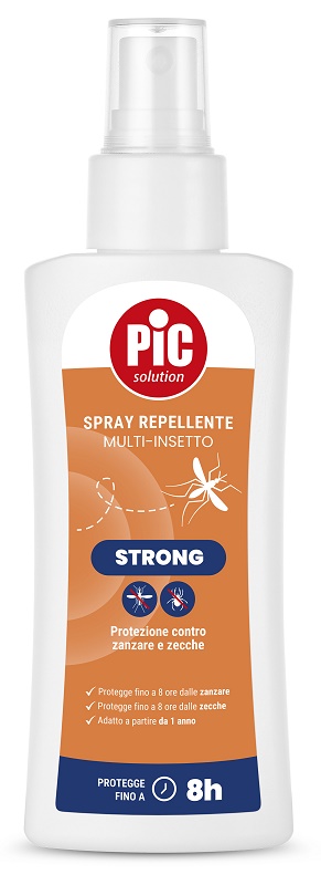 PIC SOLUTION SPRAY REPELLENTE MULTI-INSETTO STRONG 100 ML - Farmacia-flash.it
