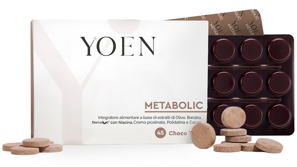 YOEN METABOLIC 45 COMPRESSE MASTICABILI CON EDULCORANTI SENZA GLUTINE E LATTOSIO - Farmacia-flash.it