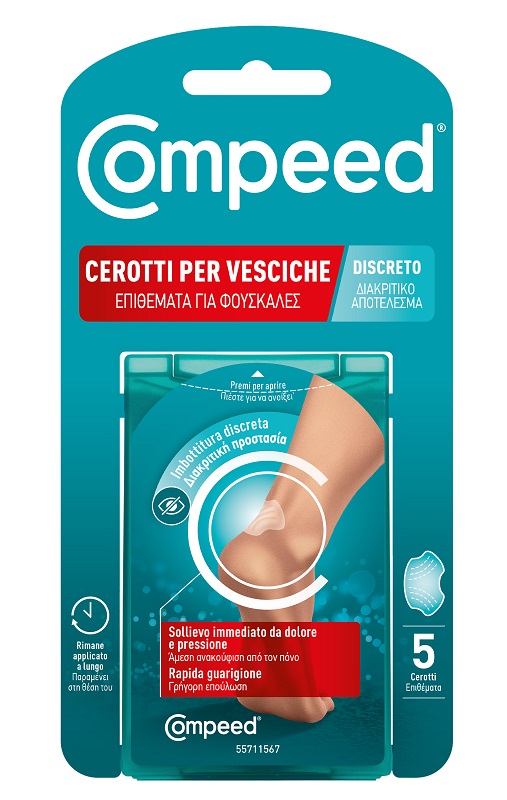 CEROTTO COMPEED VESCICHE DISCRETO 5 PEZZI - Farmacia-flash.it
