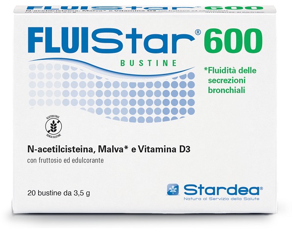 FLUISTAR 600 20 BUSTINE DA 3,5 G CON FRUTTOSIO ED EDULCORANTE SENZA GLUTINE - Farmacia-flash.it